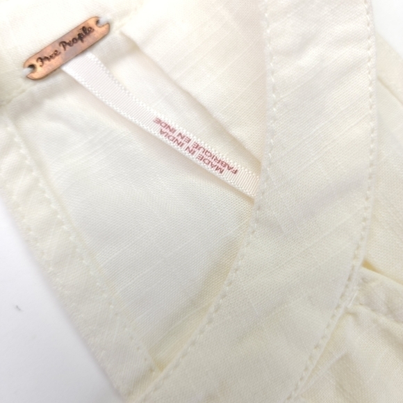 Free People Cream Cold Shoulder Top Sz Xs - Picture 8 of 15